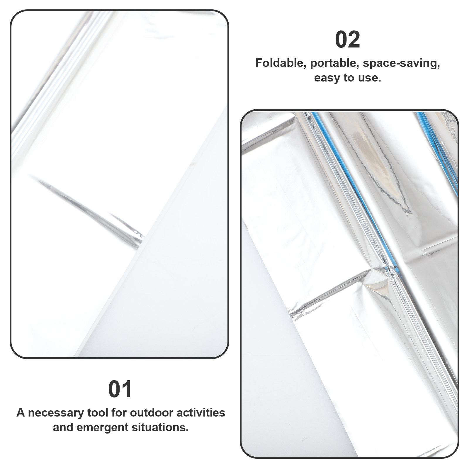 قطعتان من بطانية النجاة الطارئ - مراجعة Survival Blanket Reflective وسعره